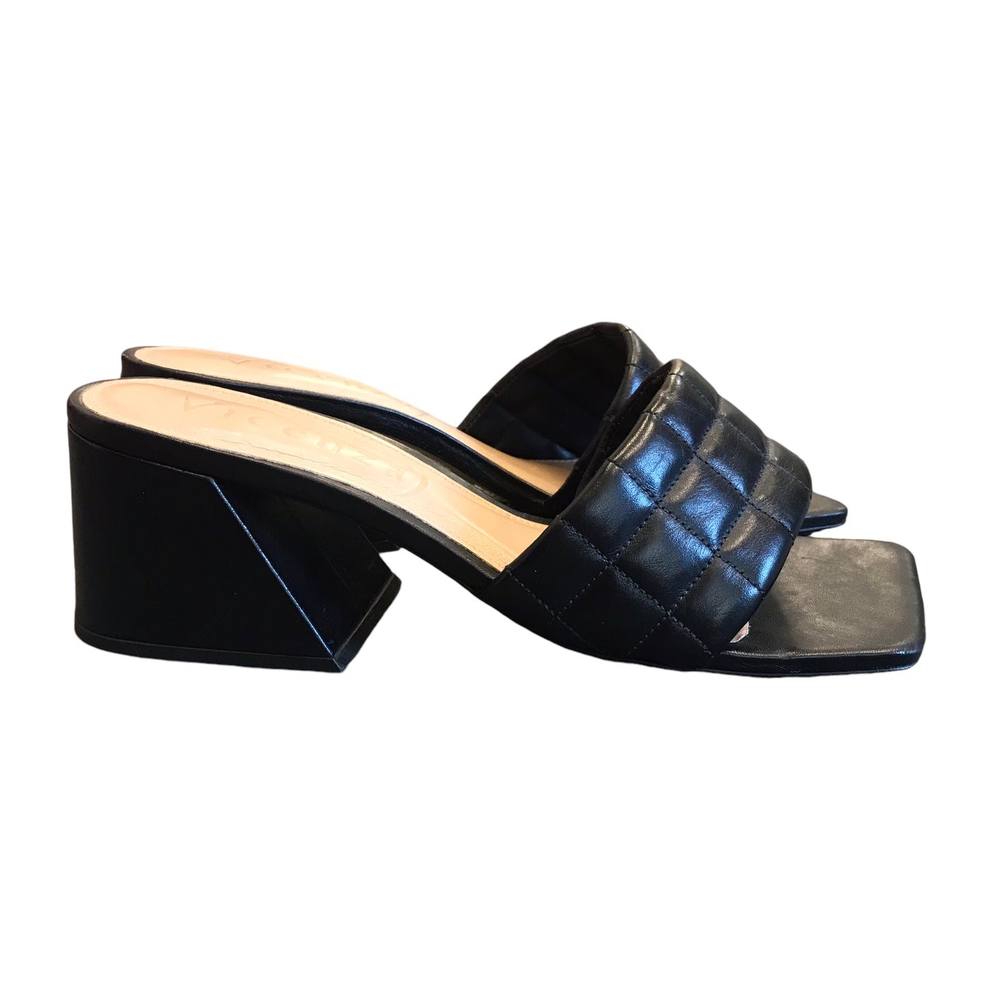 Sandals Heels Block By Vicenza In Black, Size:8