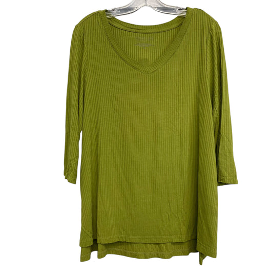 Top 3/4 Sleeve By Rachel Zoe In Green, Size:1X