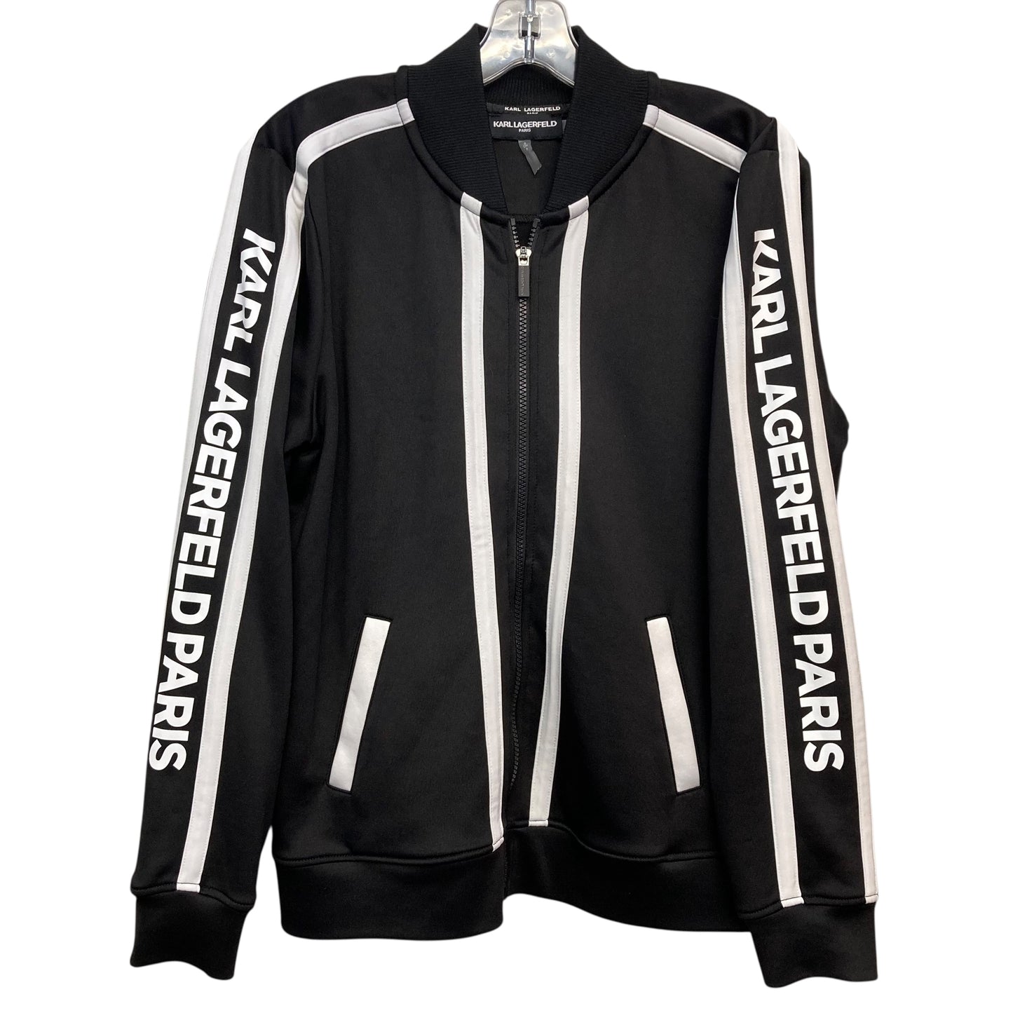 Jacket Designer By Karl Lagerfeld In Black & White, Size:S
