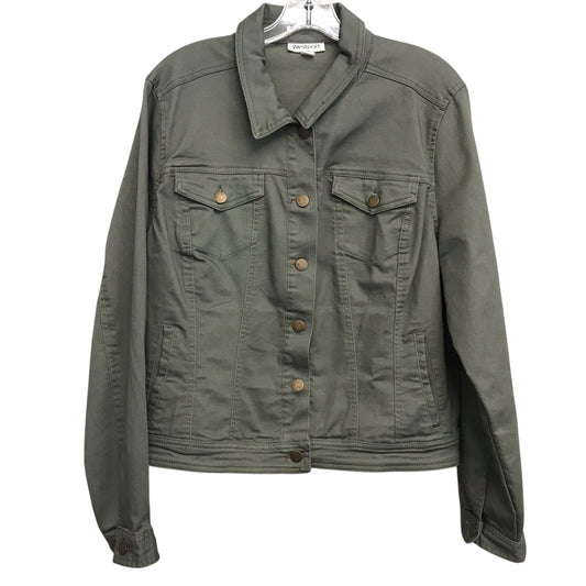 Jacket Denim By Westport In Green Denim, Size:Xl