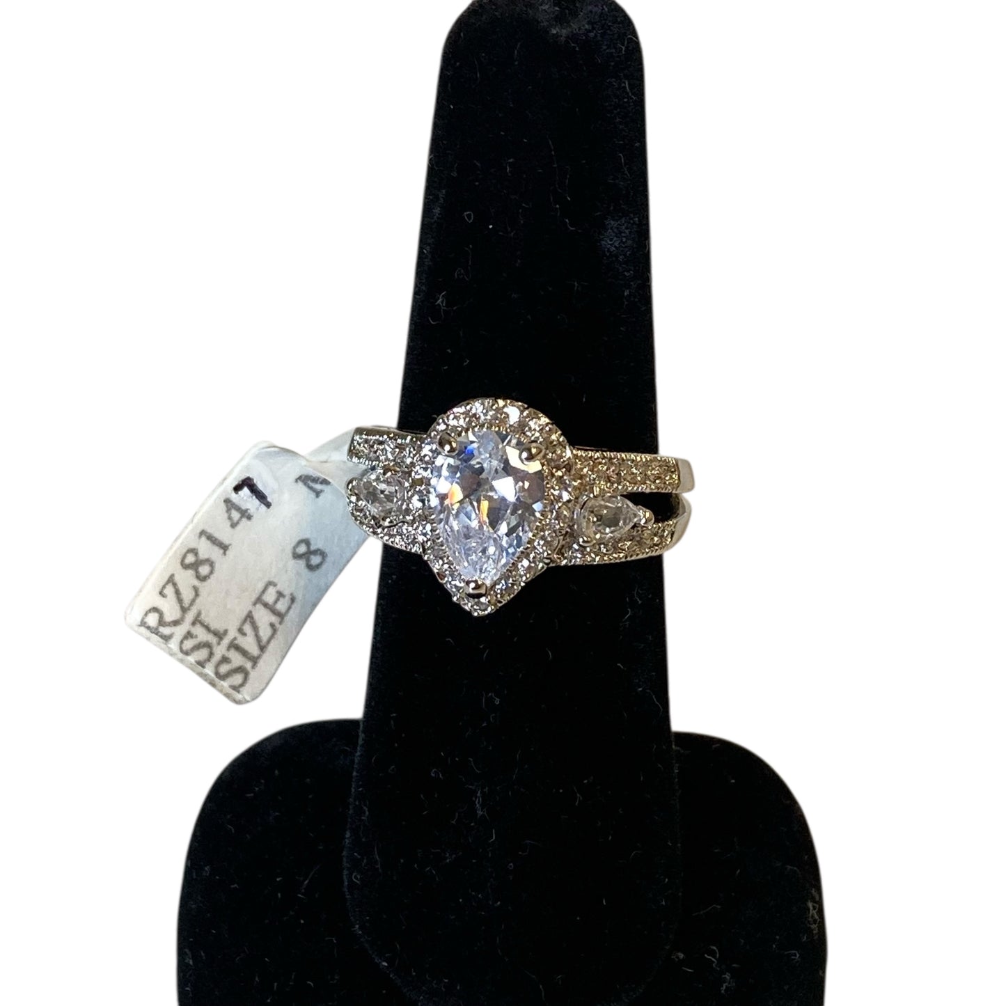 Ring Statement In Silver, Size:8