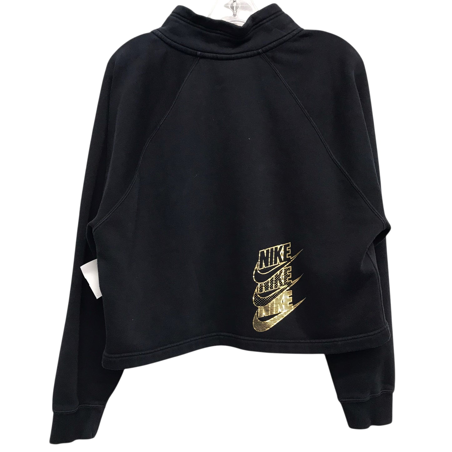 Athletic Sweatshirt Collar By Nike Apparel In Black, Size:L