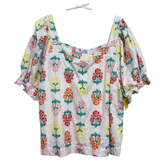 Top Ss By Draper James Rsvp In Floral Print, Size:3X