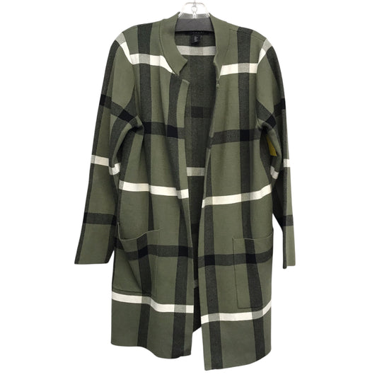 Sweater Cardigan By Tahari In Green, Size:L