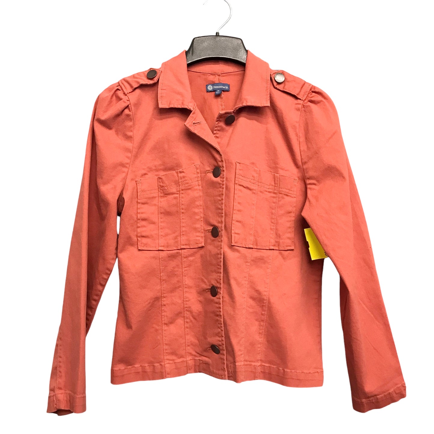 Jacket Denim By Democracy In Orange Denim, Size:M