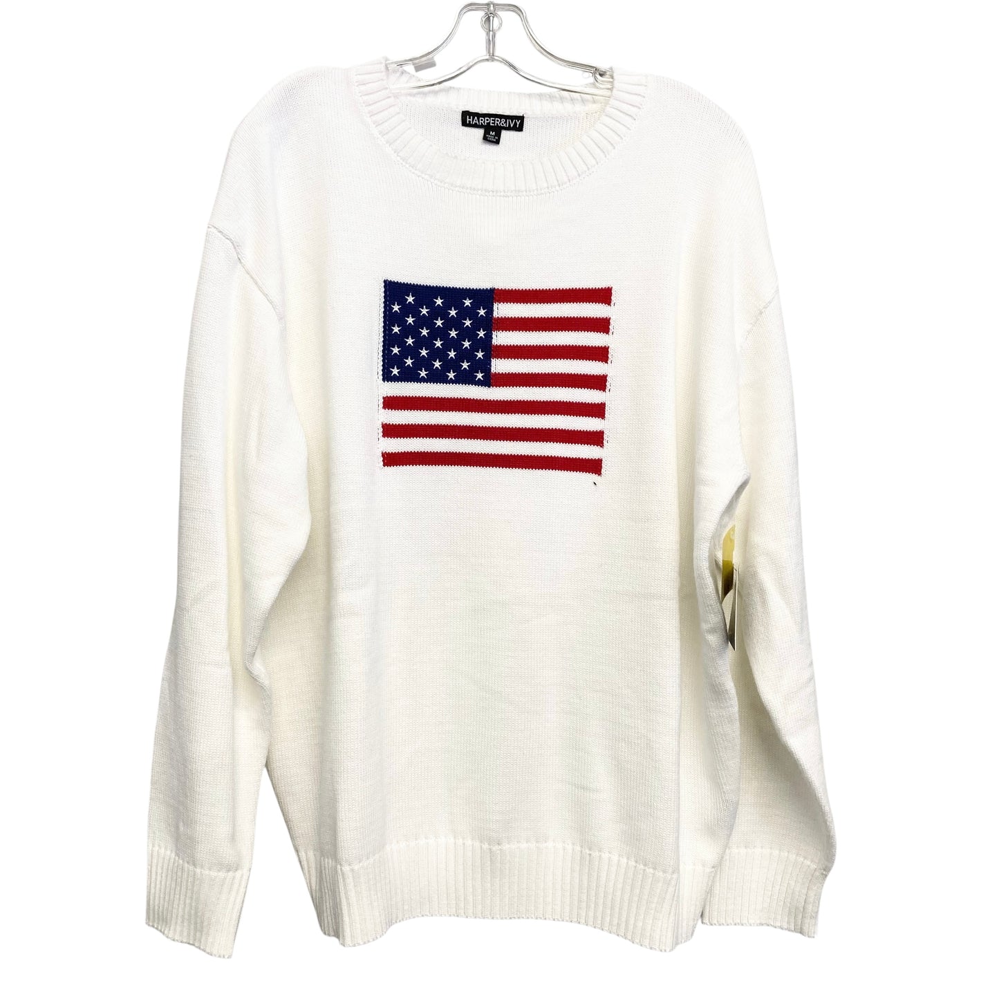 Sweater By Harper & Ivy In White, Size:M