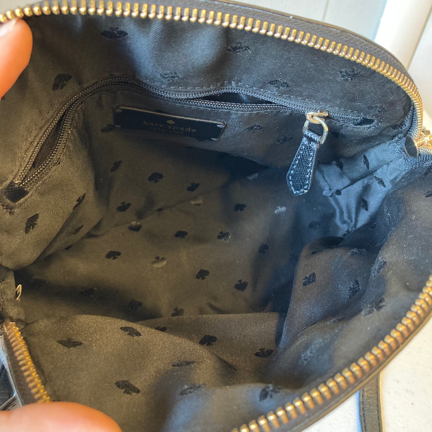 Crossbody Designer By Kate Spade In Black & Pink, Size:Small