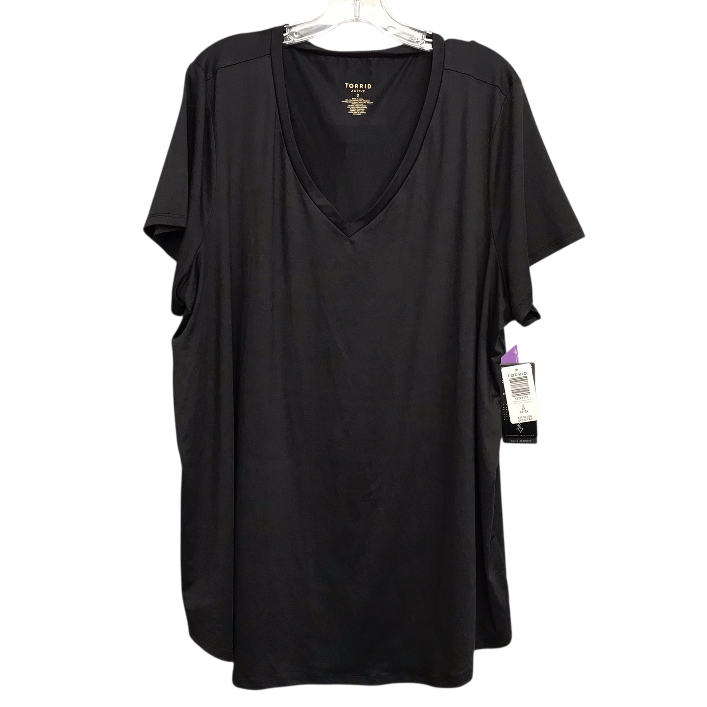 Athletic Top Ss By Torrid In Black, Size:3X