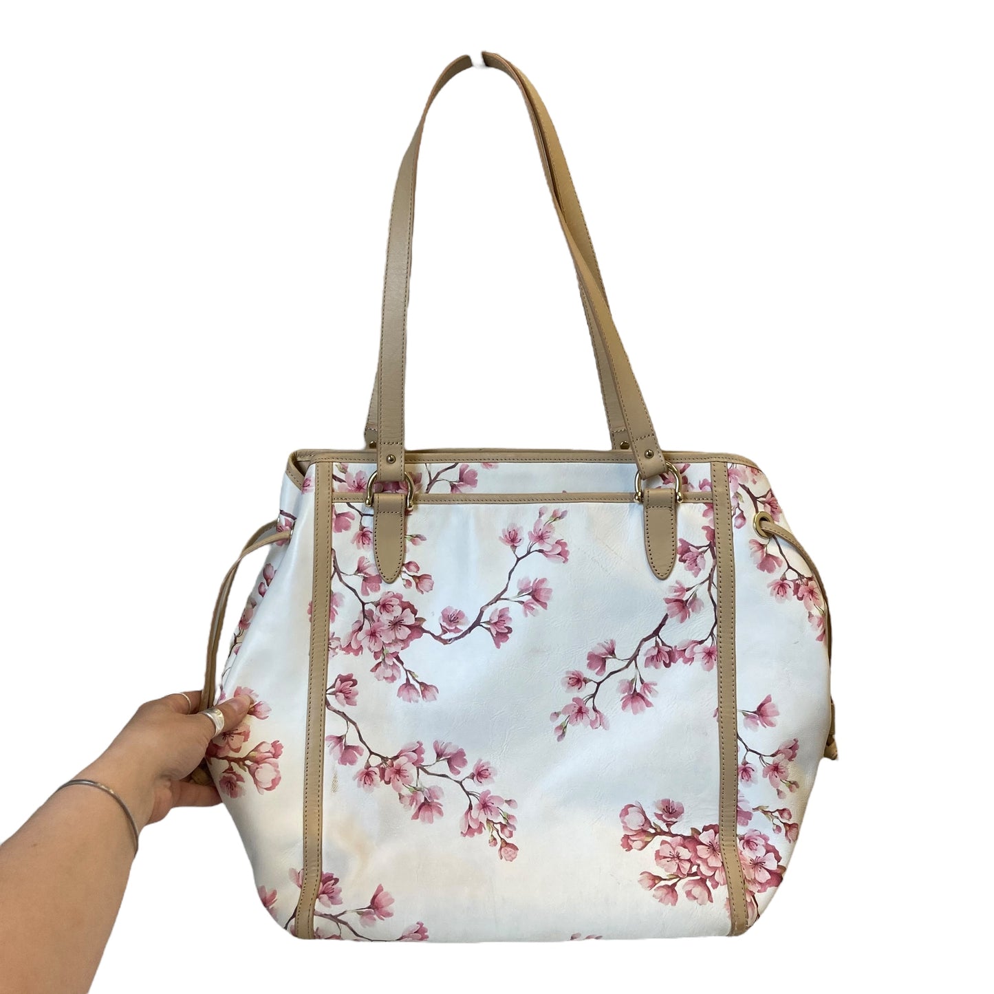 Handbag Designer By Brahmin In Floral Print, Size:Large