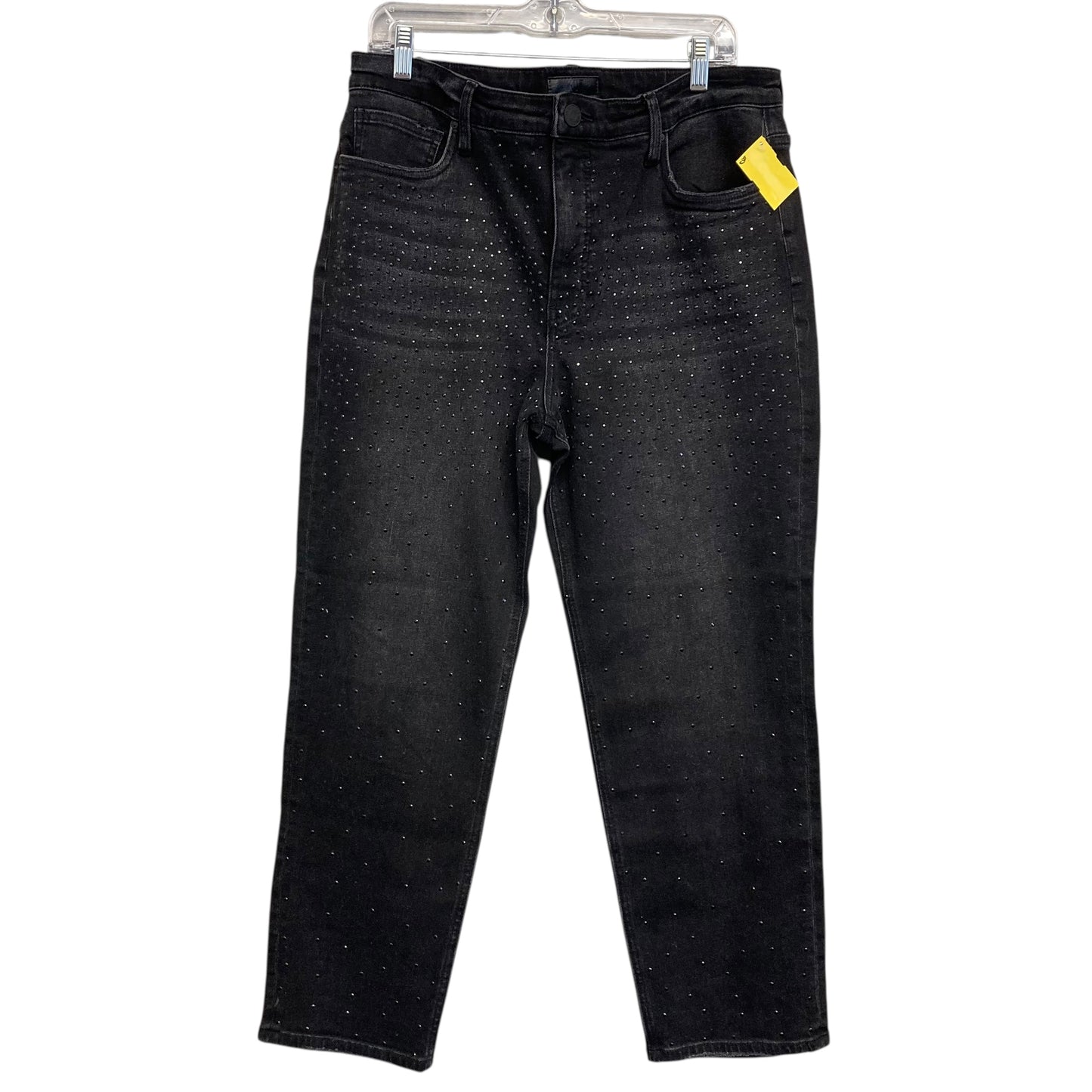 Jeans Straight By Kut In Black Denim, Size:14