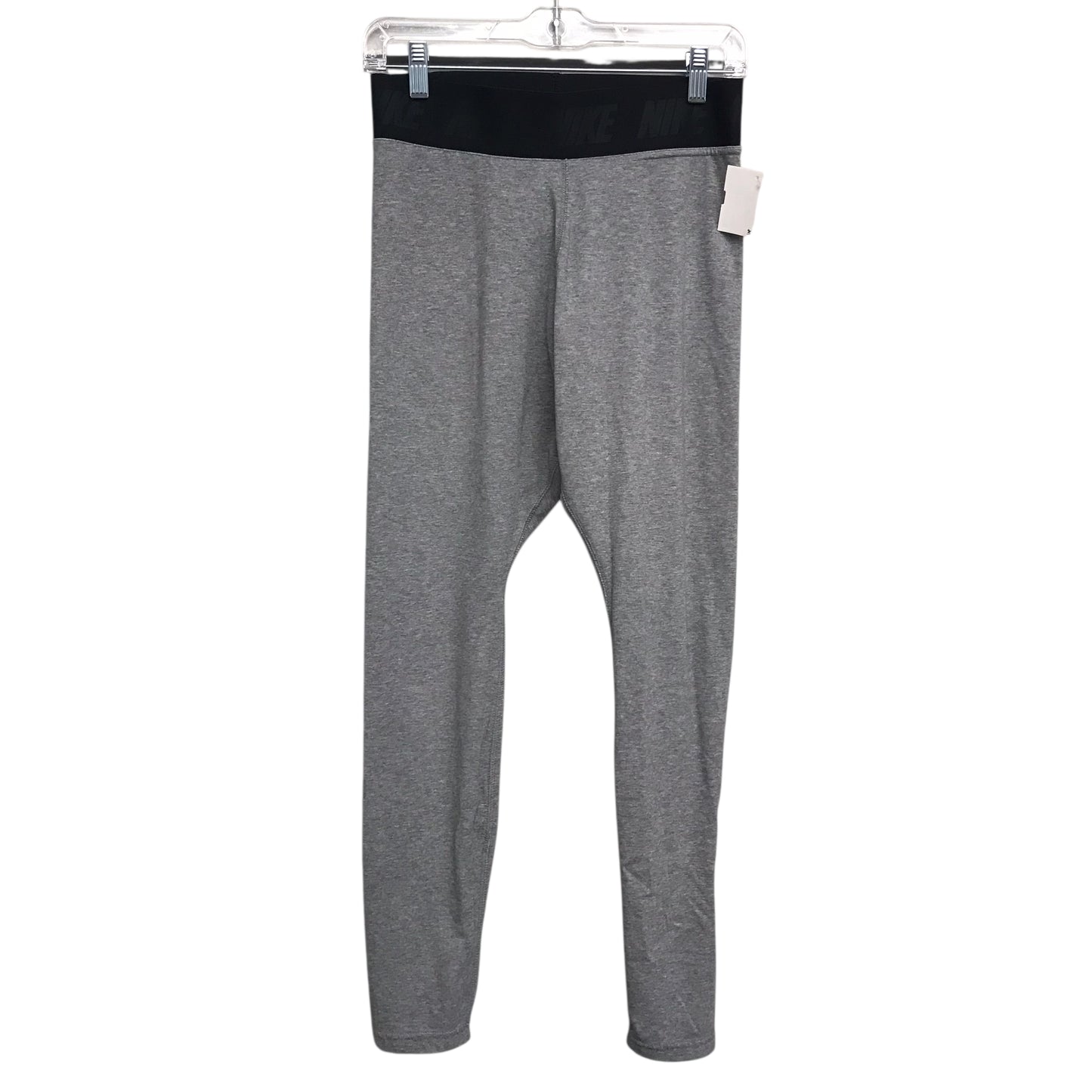 Athletic Leggings By Nike Apparel In Grey, Size:M