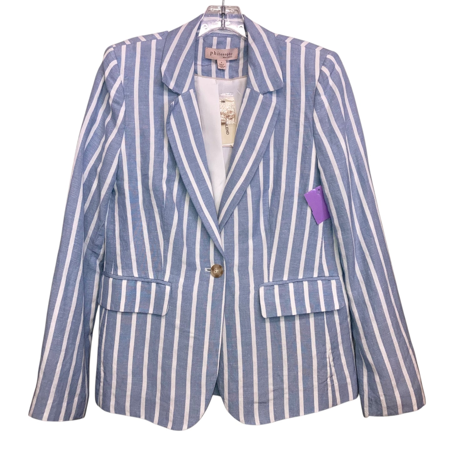 Blazer By Philosophy In Striped Pattern, Size:S