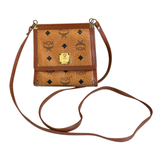 Handbag Luxury Designer By Mcm In Brown, Size:Small