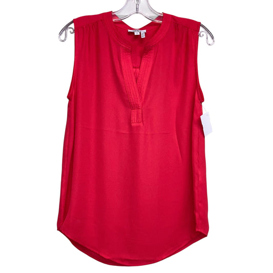 Top Sleeveless By Dkny In Red, Size:M
