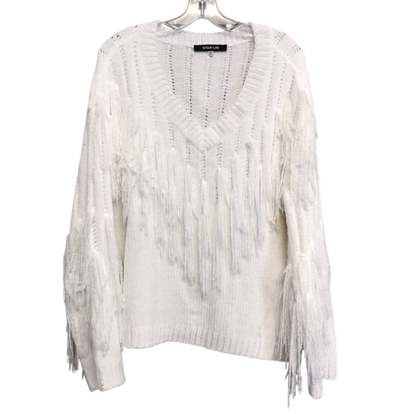 Sweater By Sugar Lips In White, Size:L