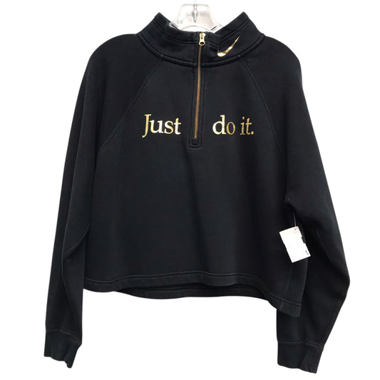 Athletic Sweatshirt Collar By Nike Apparel In Black, Size:L
