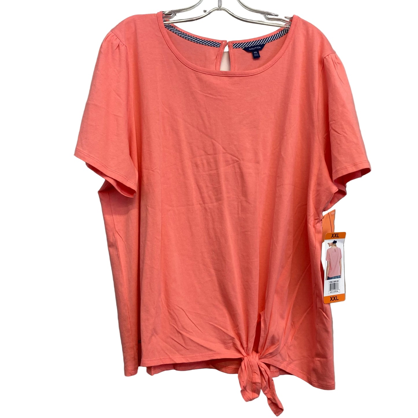 Top Ss By Nautica In Coral, Size:1X