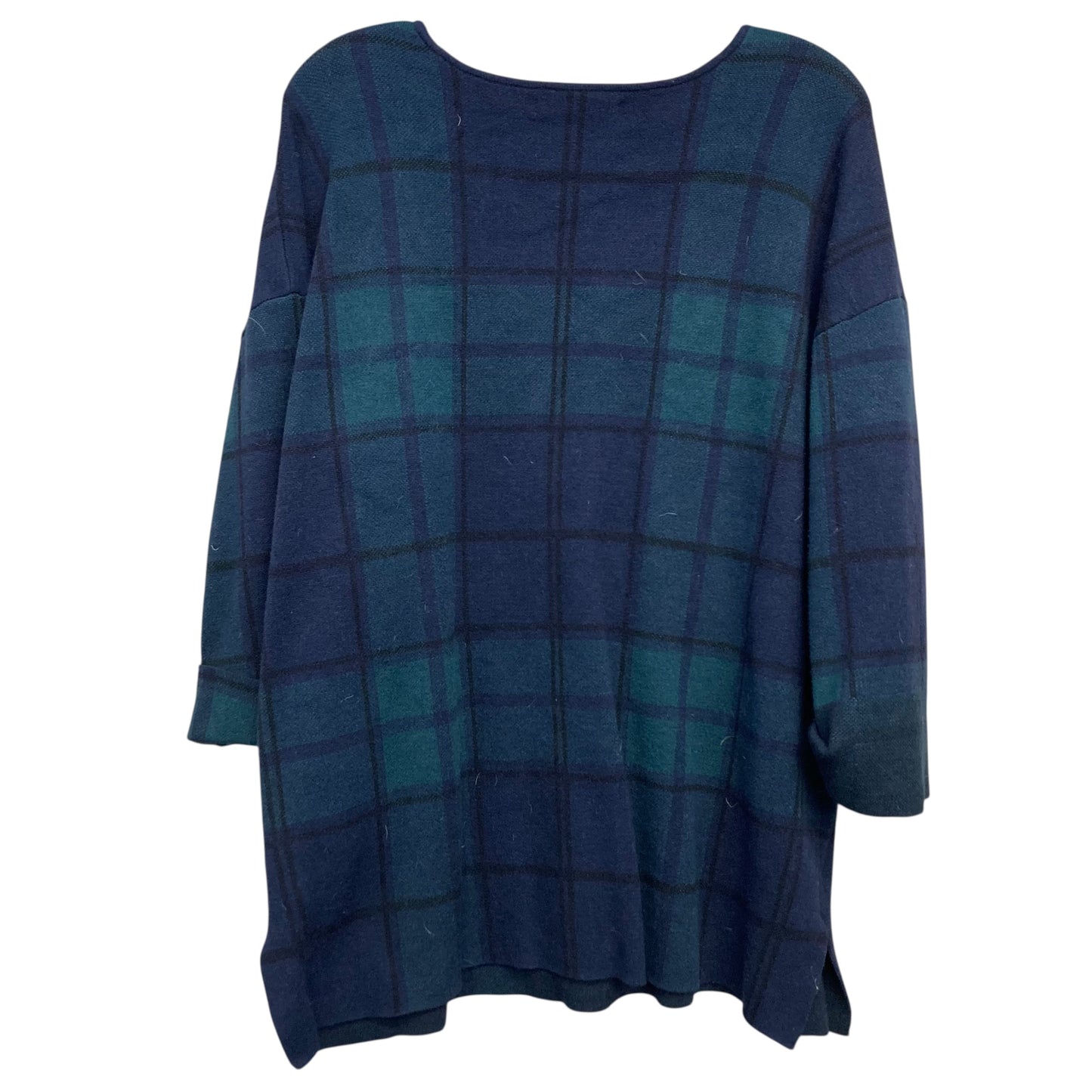 Top Ls By Tahari By Arthur Levine In Blue & Green, Size:1X