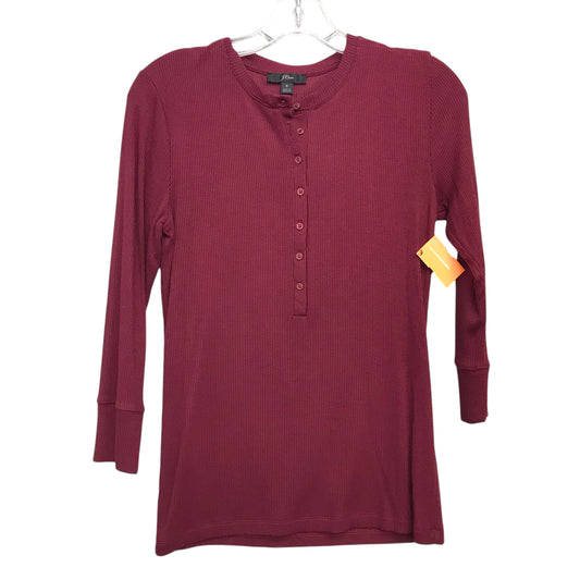 Top Ls Basic By J. Crew In Maroon, Size:S