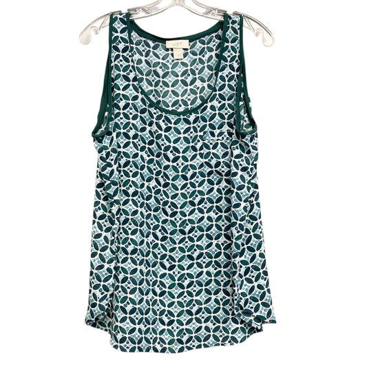 Top Sleeveless By Loft In Green, Size:L
