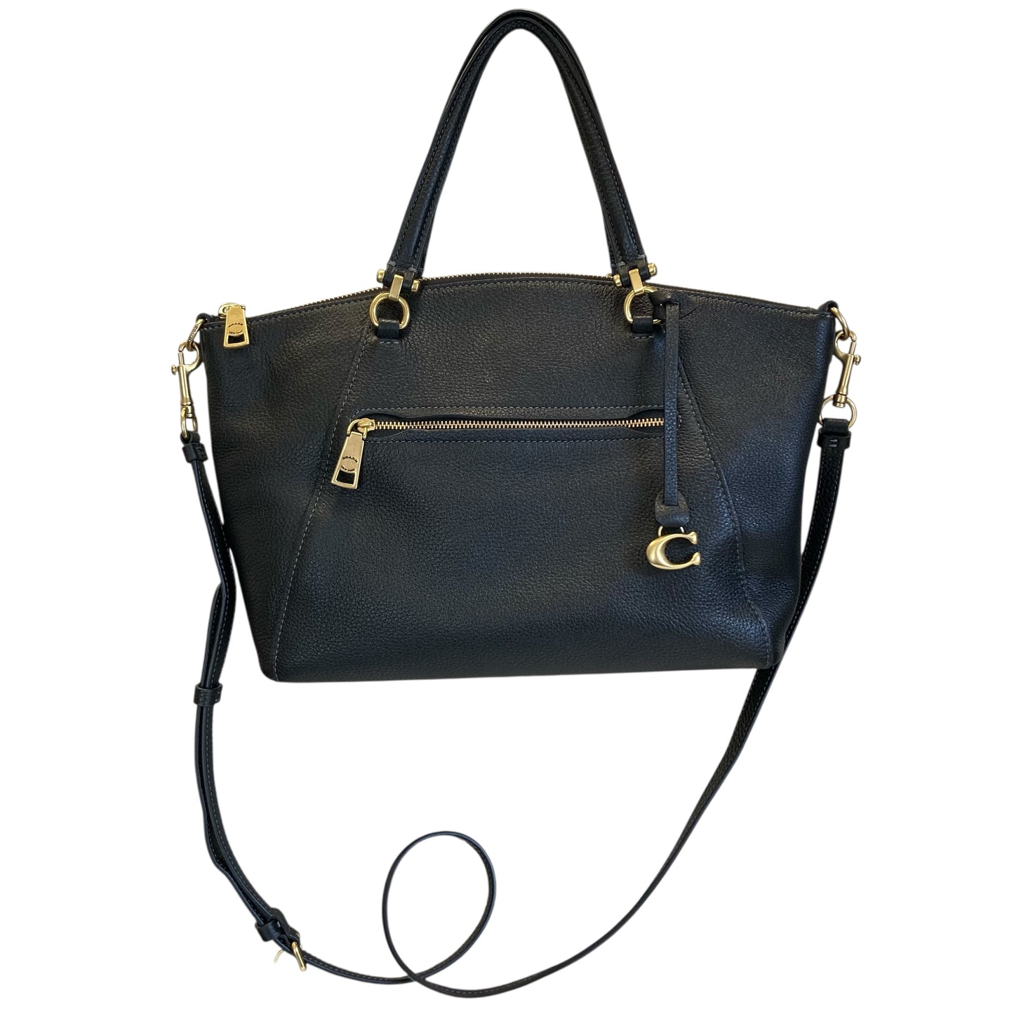Handbag Designer By Coach In Black, Size:Medium