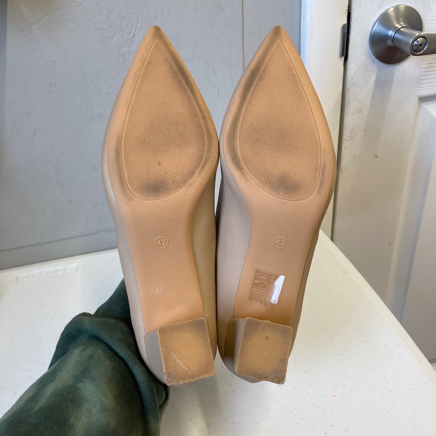 Shoes Heels Block By In Tan, Size:11