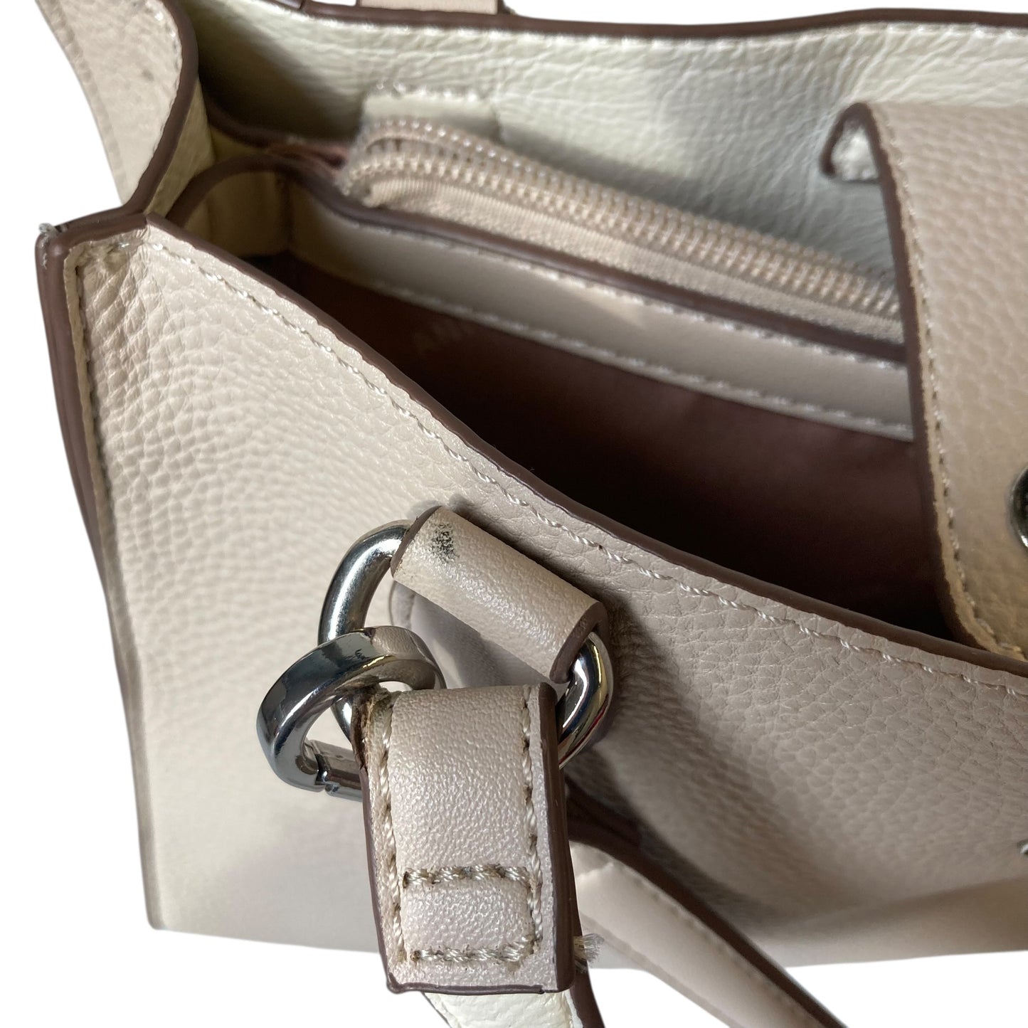 Crossbody By Anne Klein In Beige, Size:Small