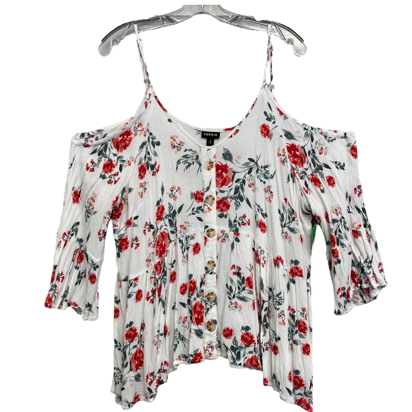 Top Ls By Torrid In Floral Print, Size:2X