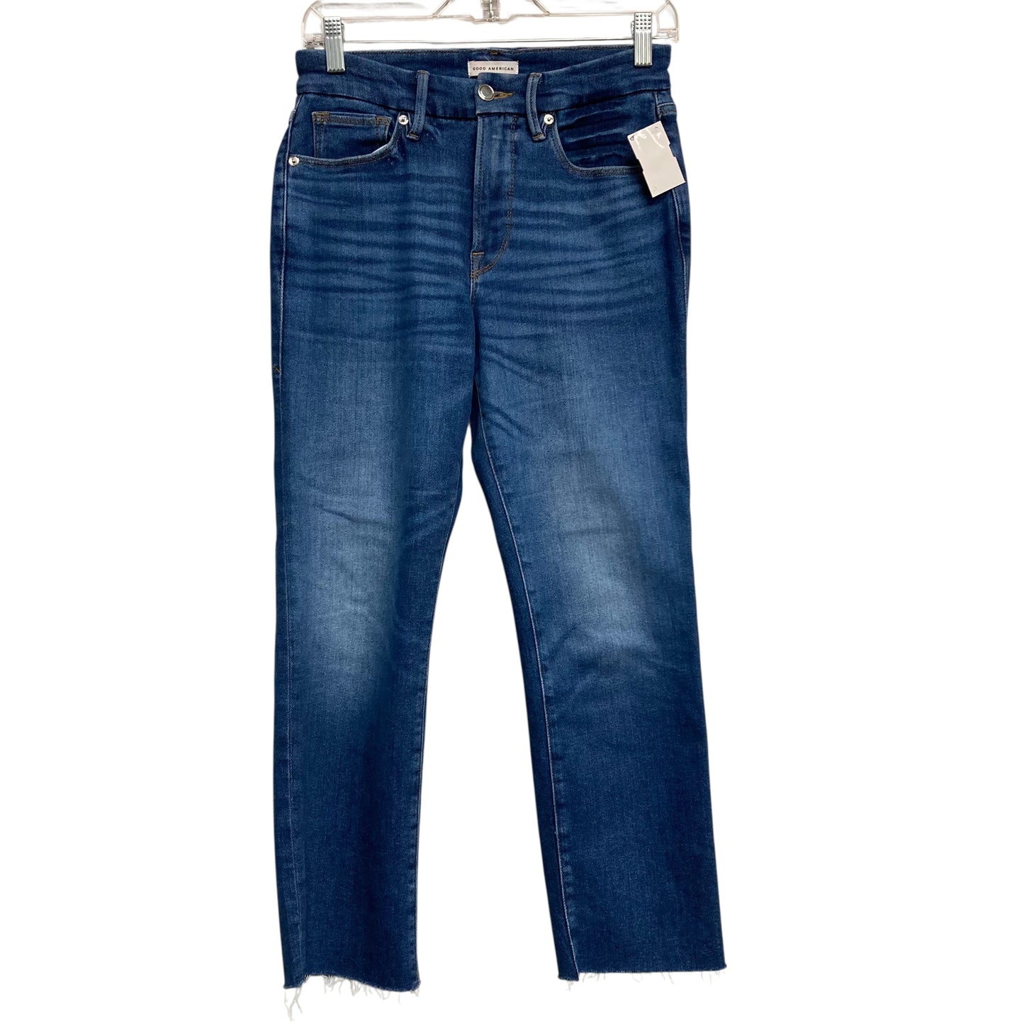 Jeans Skinny By Good American In Blue Denim, Size:6