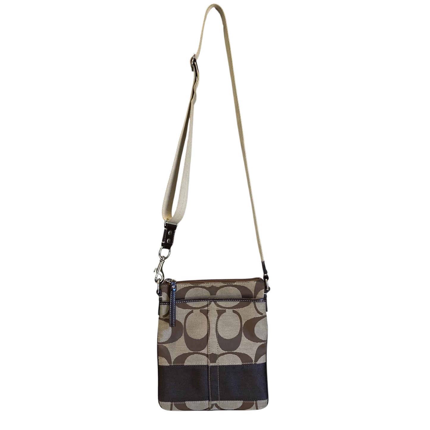 Crossbody Designer By Coach In Brown, Size:Small