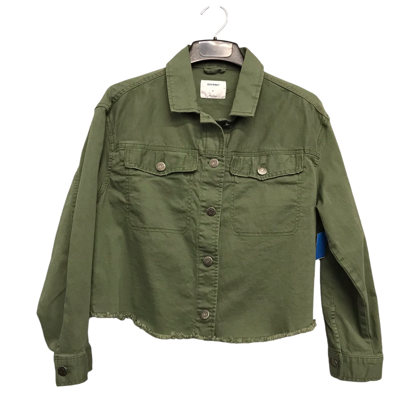 Jacket Denim By Old Navy In Green, Size:M