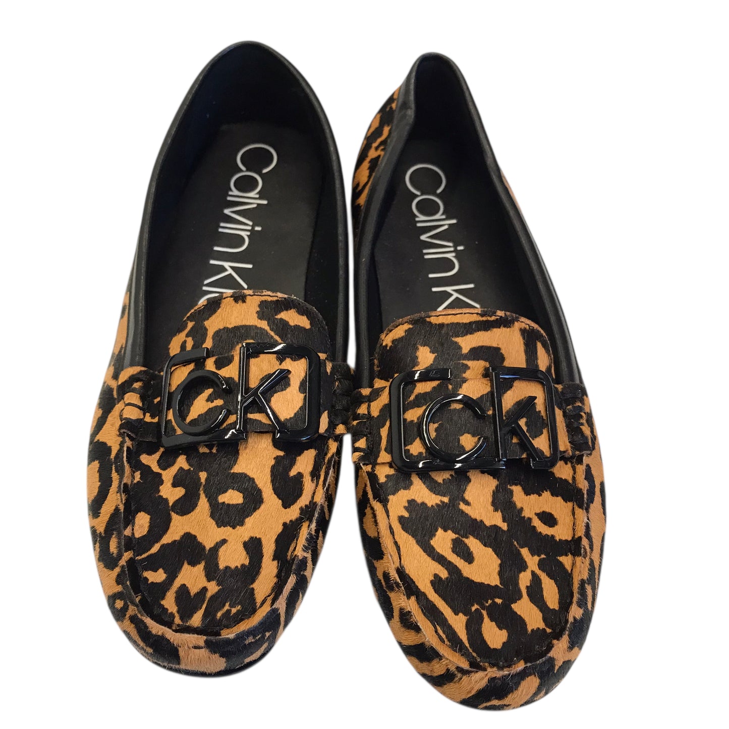 Shoes Flats By Calvin Klein In Animal Print, Size:8.5