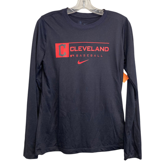 Athletic Top Ls Crewneck By Nike Apparel In Navy, Size:S