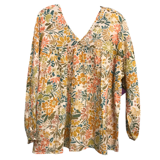 Top 3/4 Sleeve By First Love In Floral Print, Size:L