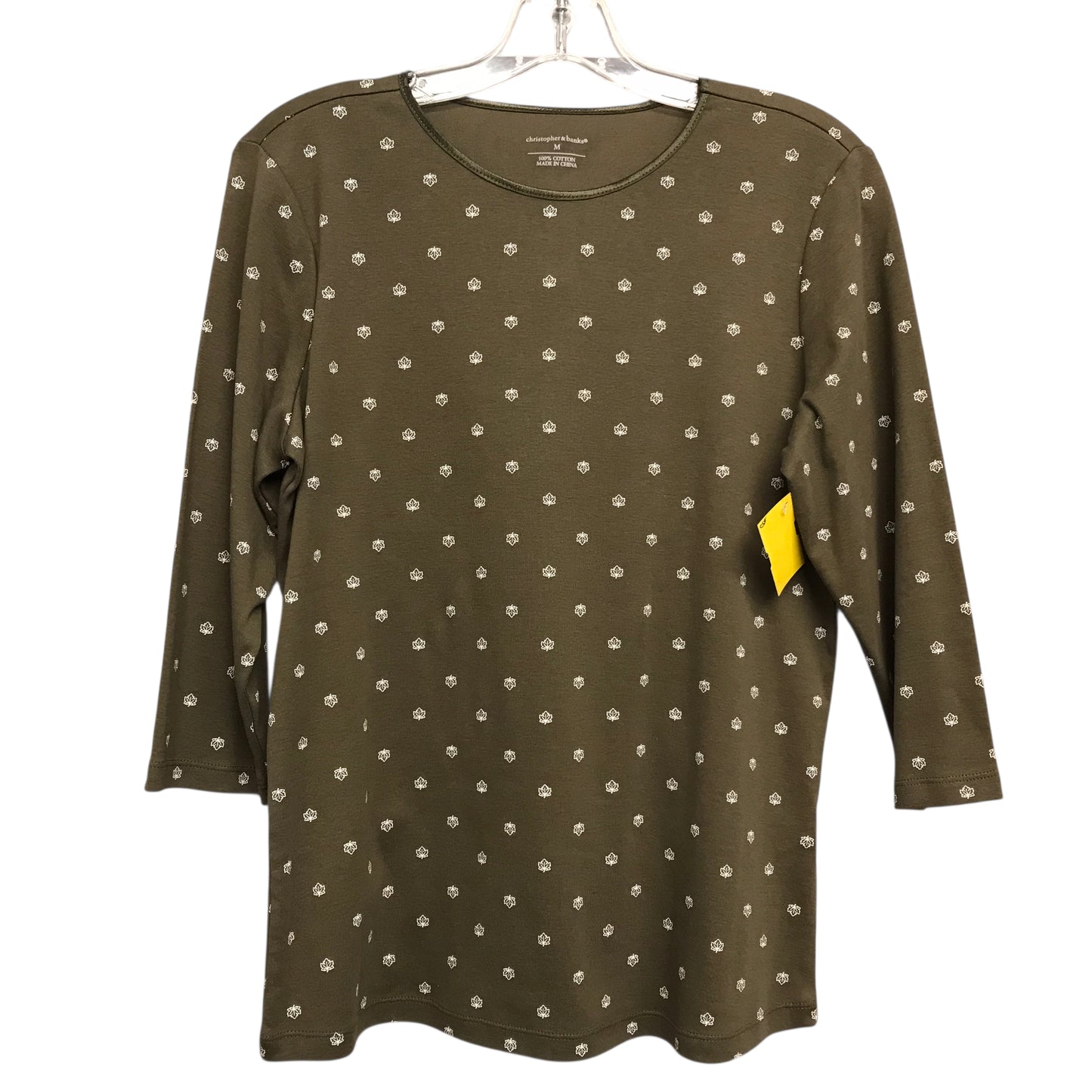 Top Ls By Christopher And Banks In Green, Size:M