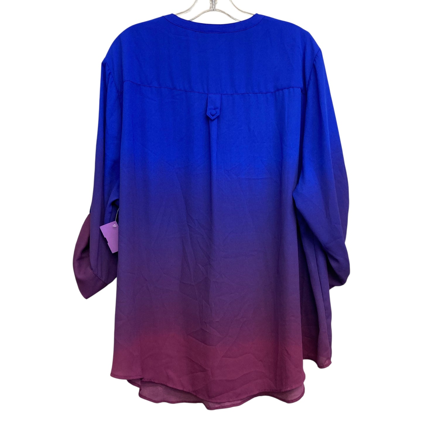 Top 3/4 Sleeve By Torrid In Blue & Purple, Size:3X