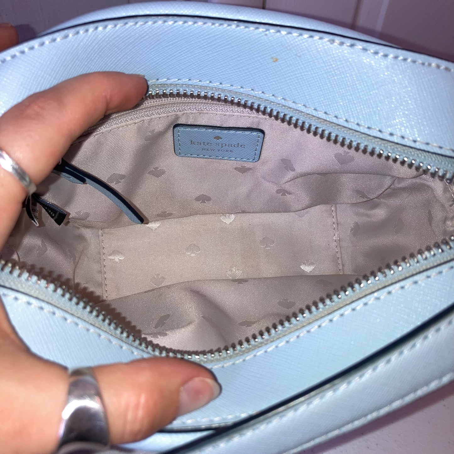 Crossbody Designer By Kate Spade In Blue, Size:Small