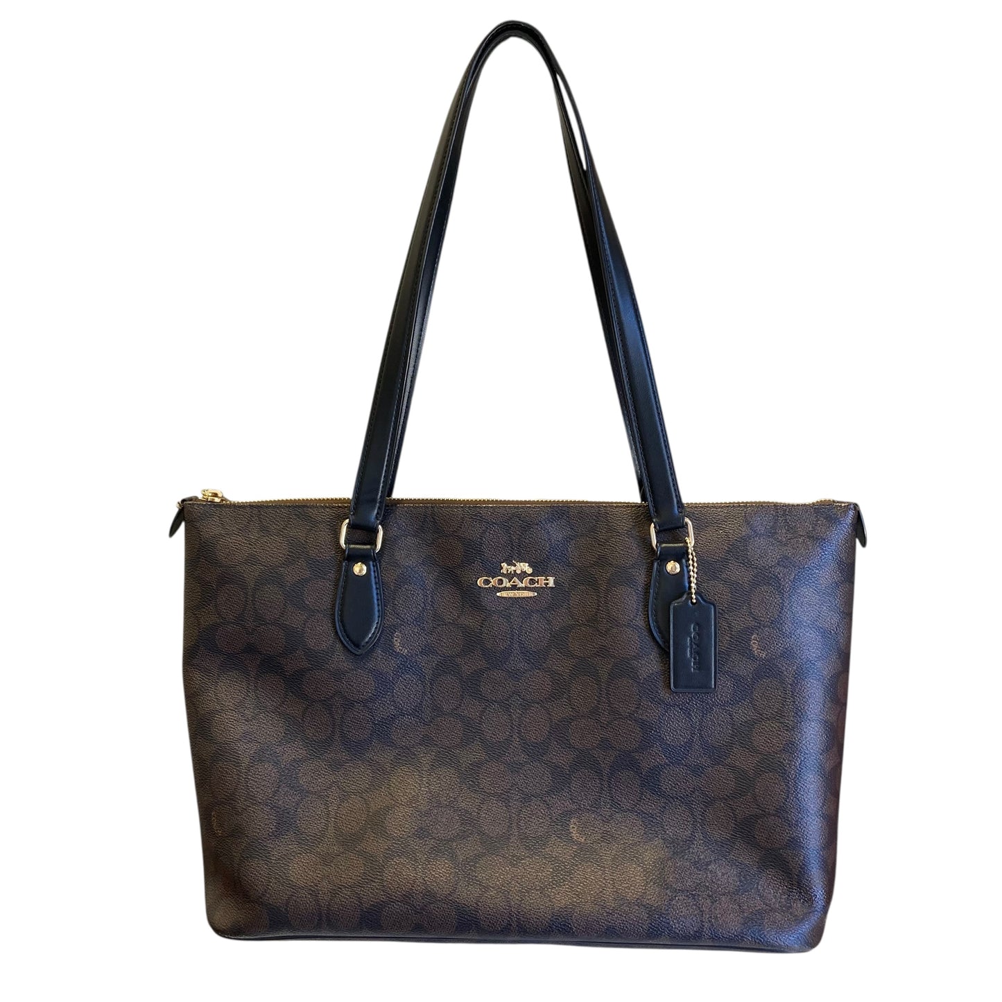Handbag Designer By Coach In Brown, Size:Large