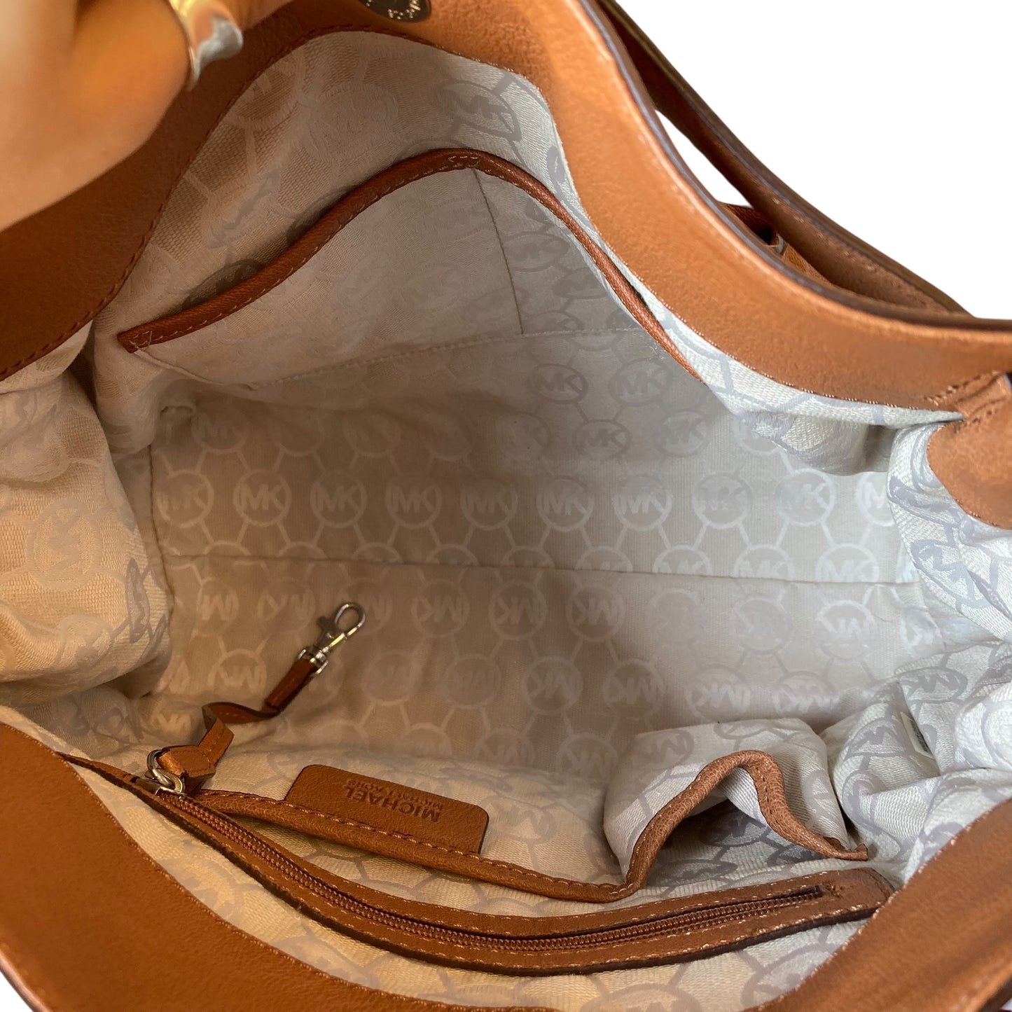 Handbag Designer By Michael Kors In Brown, Size:Large