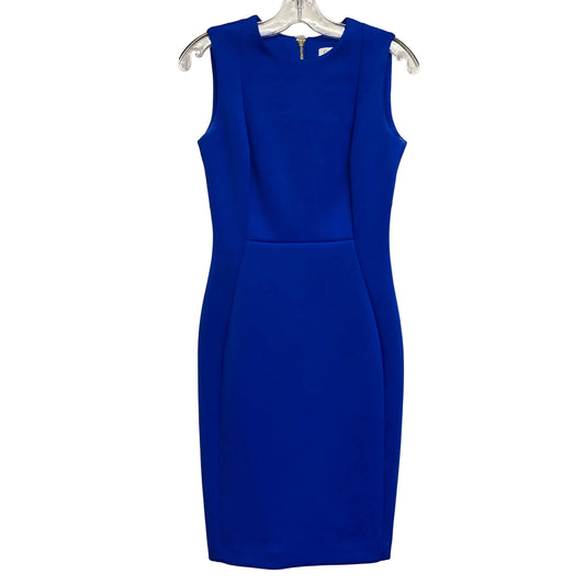 Dress Casual Midi By Calvin Klein In Blue, Size:Xs