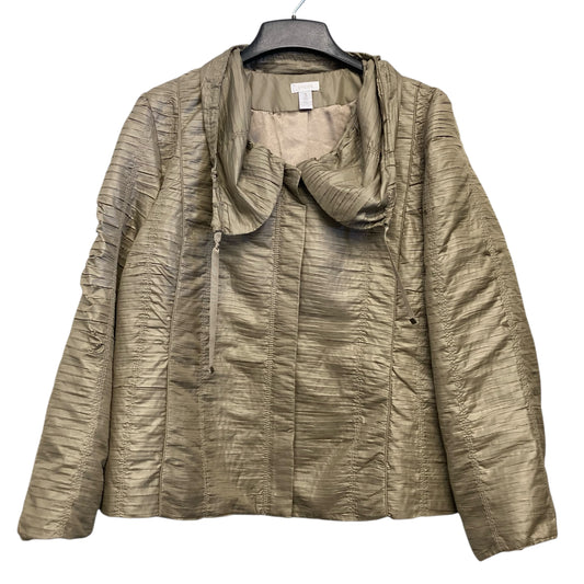 Blazer By Chicos In Taupe, Size:Xl
