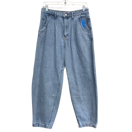 Jeans Wide Leg By Zara In Blue Denim, Size:6