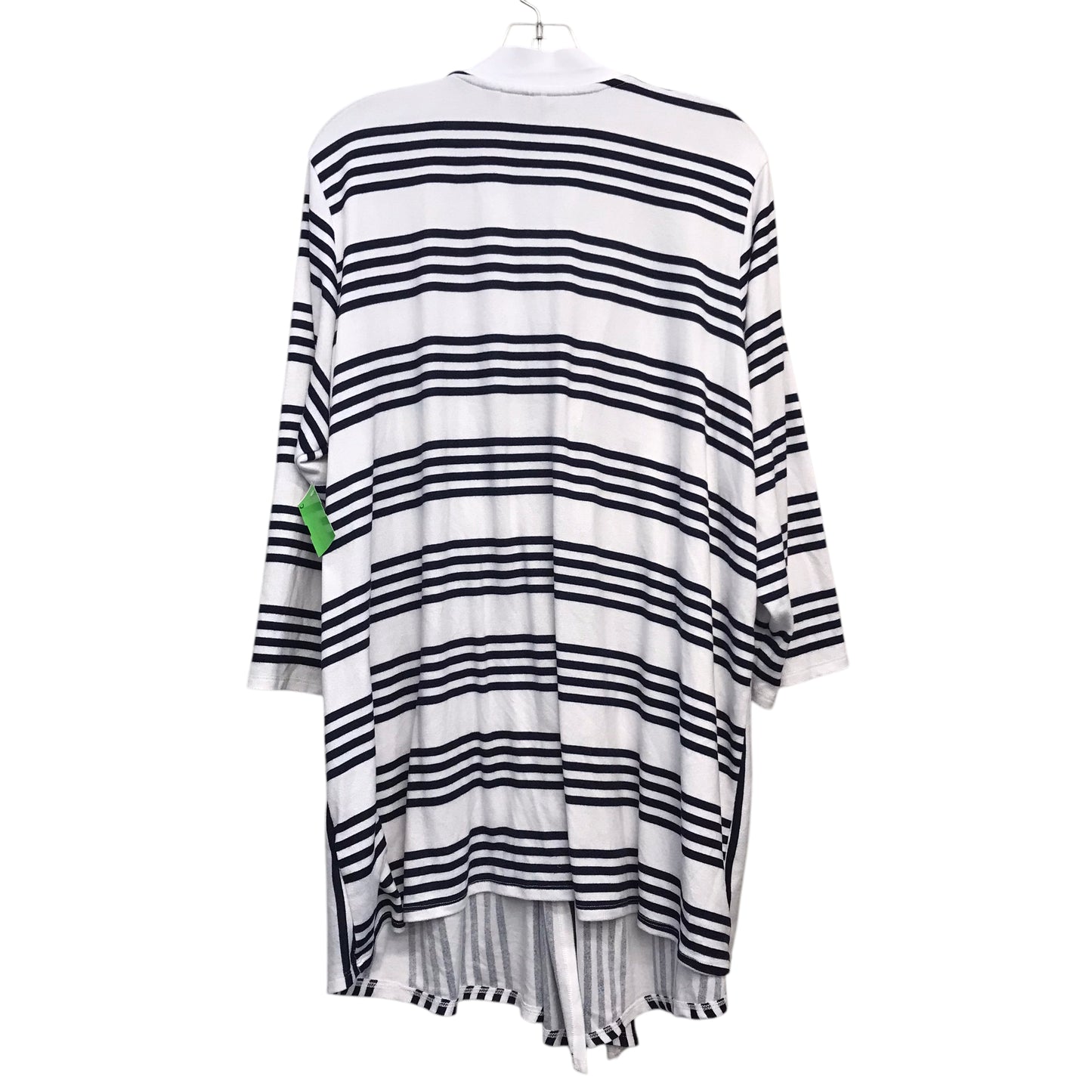 Cardigan By Susan Graver In Striped Pattern, Size:3X