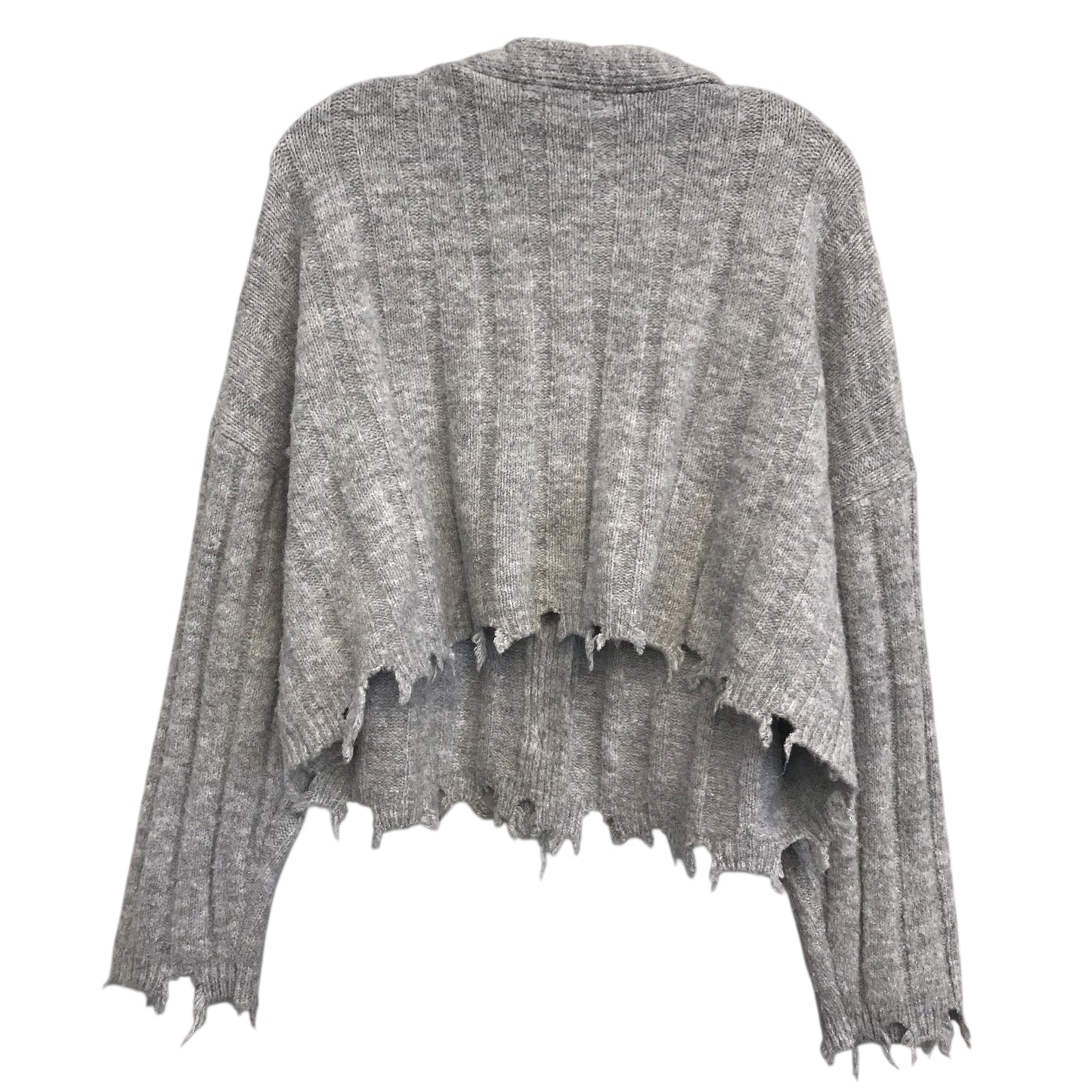 Sweater Cardigan By Double Zero In Grey, Size:M