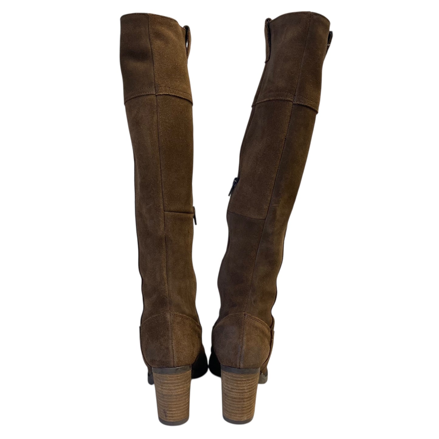 Boots Knee Heels By Horton In Brown, Size:5