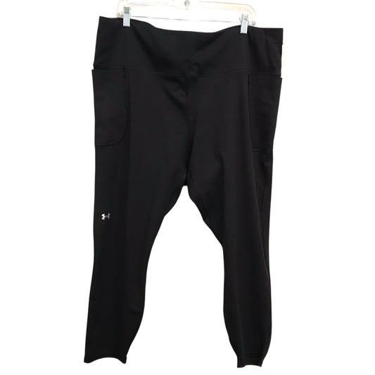 Athletic Leggings Capris By Under Armour In Black, Size:3X