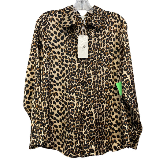 Blouse Ls By Alex & Lili In Animal Print, Size:L