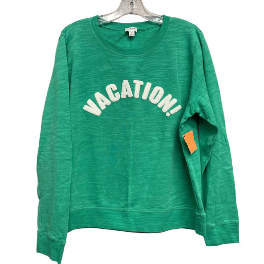 Sweatshirt Crewneck By J. Crew In Green, Size:Xl