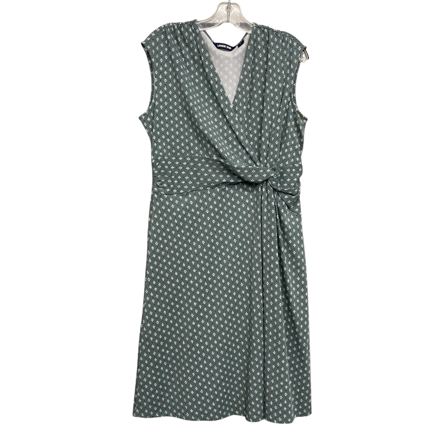 Dress Work By Lands End In Green, Size:L