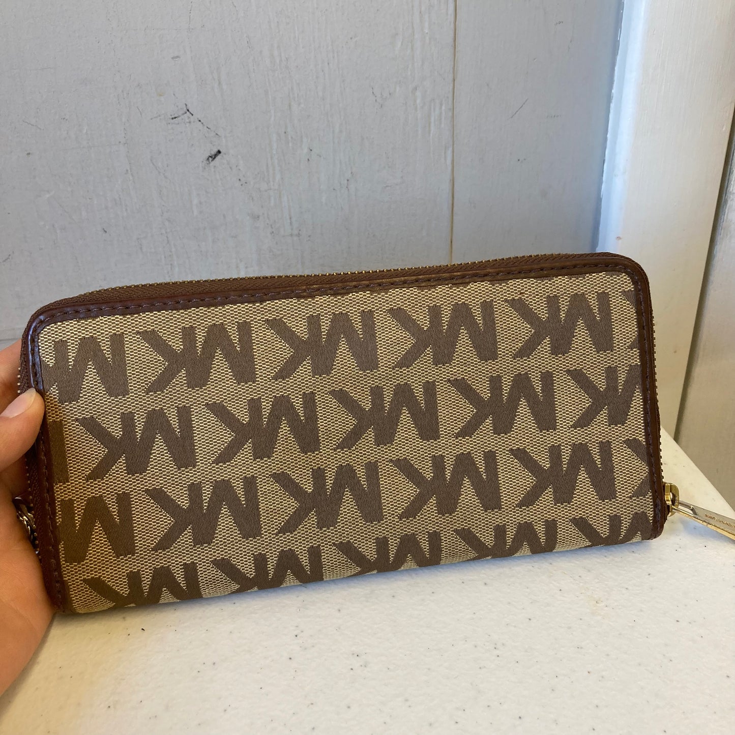 Wallet Designer By Michael Kors In Brown, Size:Large